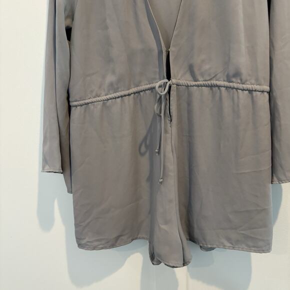 Show Me Your Mumu Roxy Romper Women Small Moss Green Plunging Tie Waist Cover Up - Picture 6 of 16